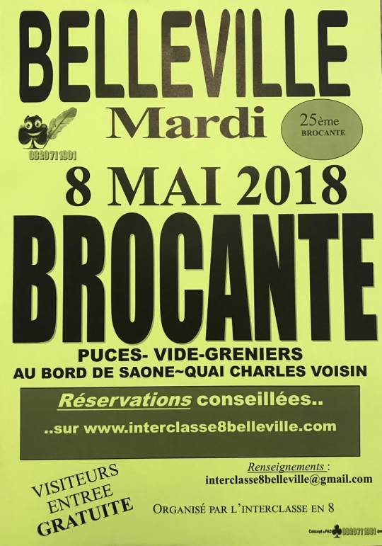 Belleville - Brocante du 8 mai à belleville