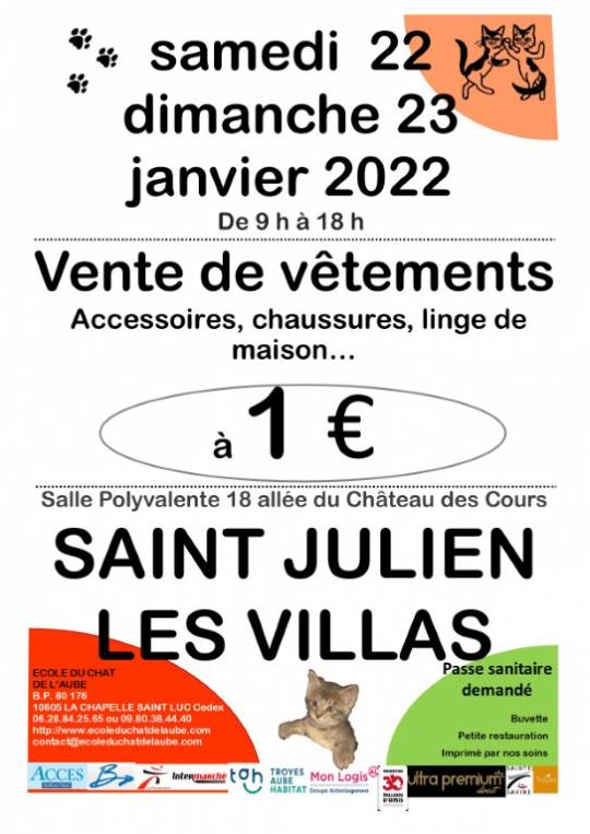 Saint-julien-les-villas - Vente de vêtements, accessoires, chaussures, linge de maison à 1 euro