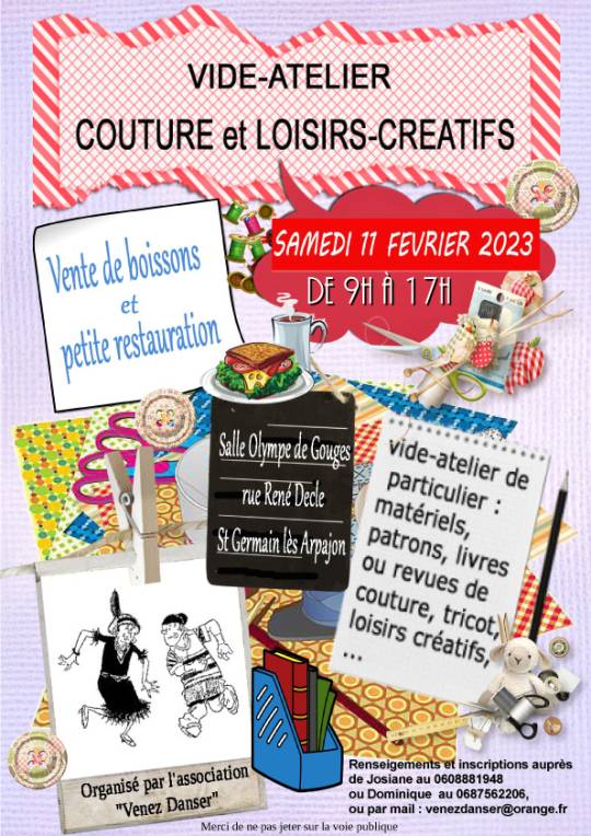 Saint-germain-lès-arpajon - Vide atelier couture et loisirs creatifs