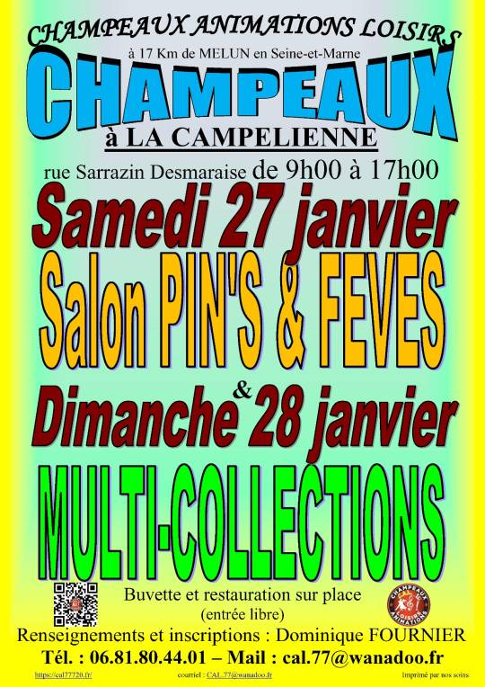 Champeaux - Salon du pin’s & fève à champeaux (77) le 27/01/2024